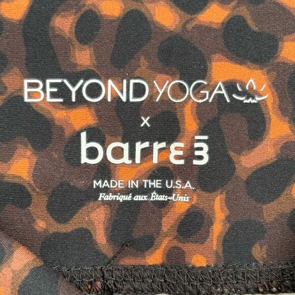 BEYOND YOGA X barre 3 Animal Print Leggings Black/Brown Size See Measurements - Picture 7 of 8